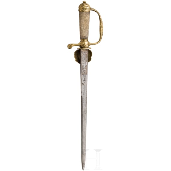 A German hunting hanger, circa 1740
