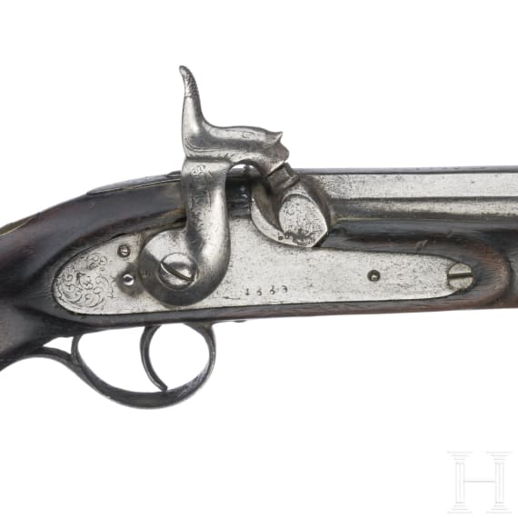 Perkussionspistole nach englischem Vorbild, Indien, um 1850