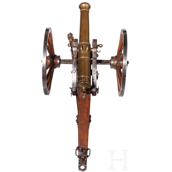 Modell eines Feldgesch&uuml;tzes mit Protze, Frankreich, um 1900