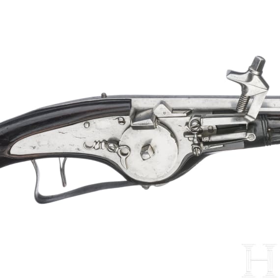 Milit&auml;rische Radschlosspistole, s&uuml;ddeutsch, um 1630