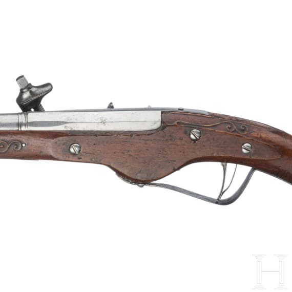 Milit&auml;rische Radschlosspistole in Offiziersqualit&auml;t, deutsch, um 1650