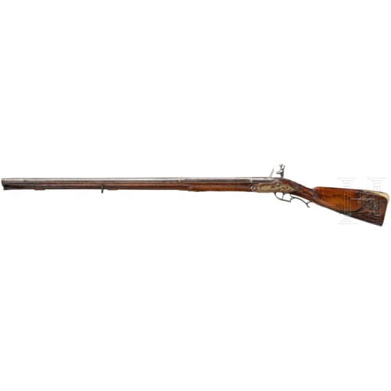 Steinschlossgewehr mit osmanischem Lauf, deutsch, um 1740