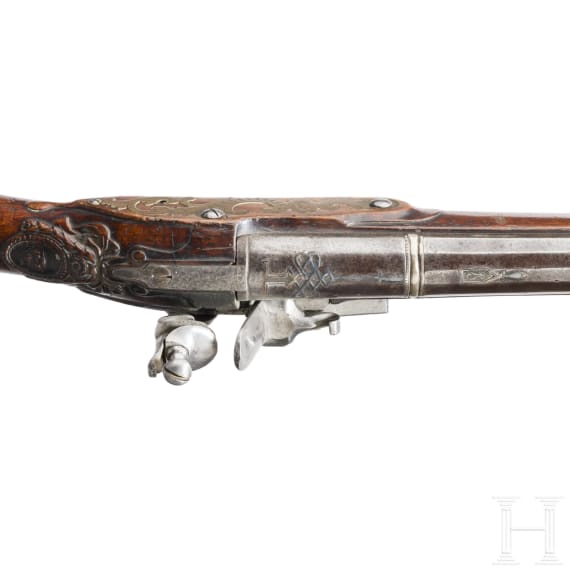 Steinschlossgewehr mit osmanischem Lauf, deutsch, um 1740