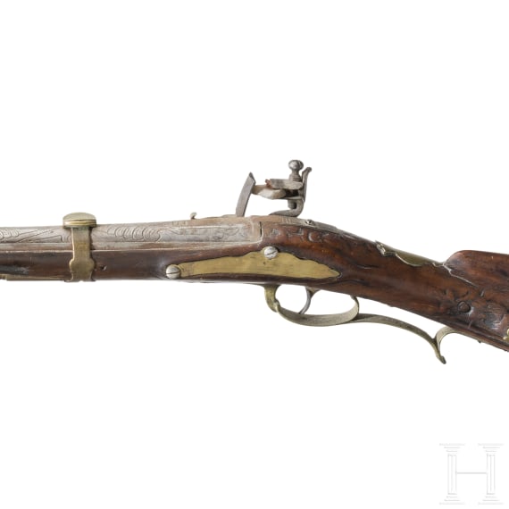 Steinschlossflinte, deutsch, um 1750