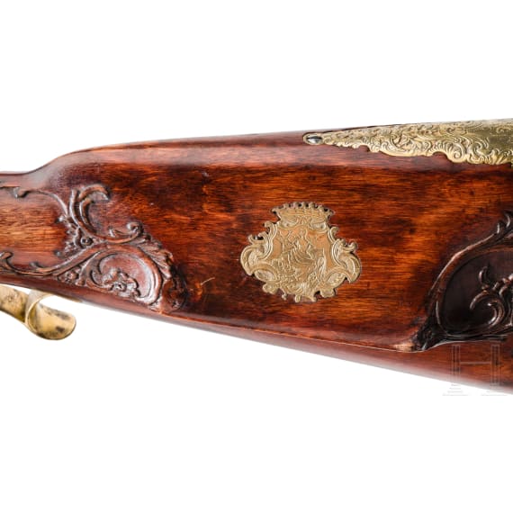 Luxus-Steinschlossb&uuml;chse aus der Gewehrkammer der Herz&ouml;ge von W&uuml;rttemberg, Philipp Daniel Dargent, Ludwigsburg, um 1750