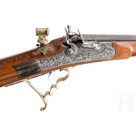 Steinschlossb&uuml;chse, s&uuml;ddeutsch oder &Ouml;sterreich, um 1760
