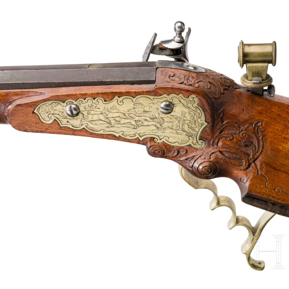 Steinschlossb&uuml;chse, s&uuml;ddeutsch oder &Ouml;sterreich, um 1760