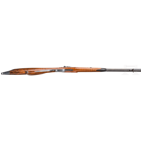 Luxus-Perkussionsb&uuml;chse f&uuml;r Jagd und Scheibenschie&szlig;en, im Kasten, Schneevoight in Lahr, um 1850