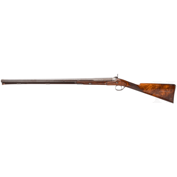 Perkussionsschrotflinte im Kasten, Purdey in London, um 1850