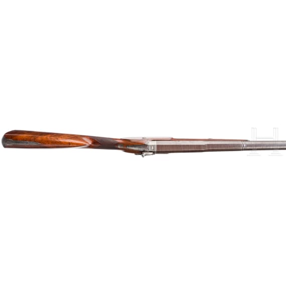 Perkussionsschrotflinte im Kasten, Purdey in London, um 1850