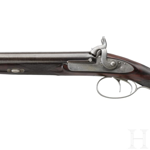 Perkussionsflinte im Kasten, James Purdey, London, um 1850
