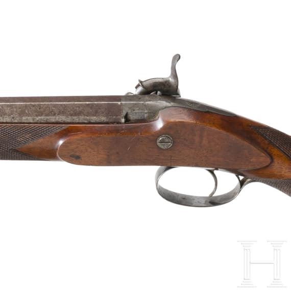 Perkussionsb&uuml;chse im Kasten, England, um 1850