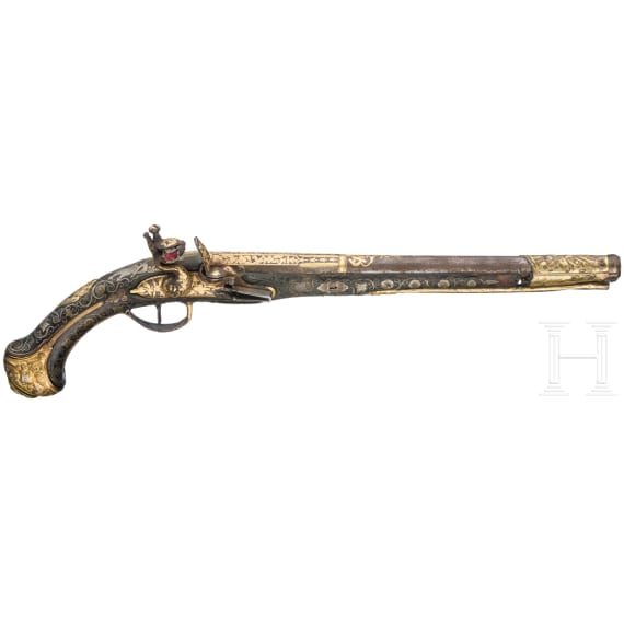 Luxus-Steinschlosspistole, Frankreich, um 1730