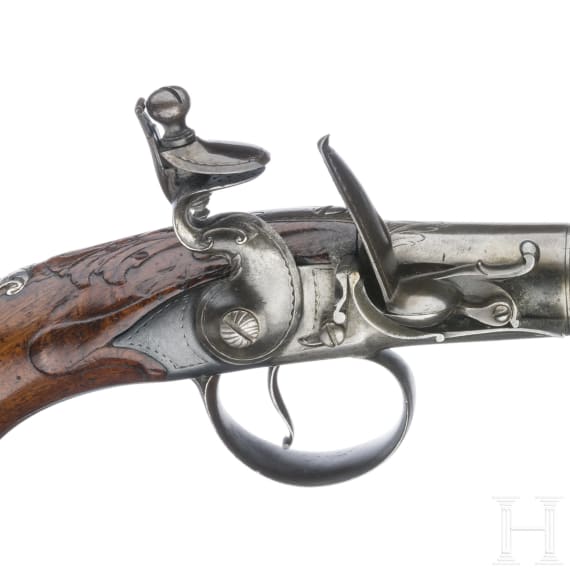 Ein Paar Queen Anne-Pistolen, T. Richards in Birmingham, um 1740