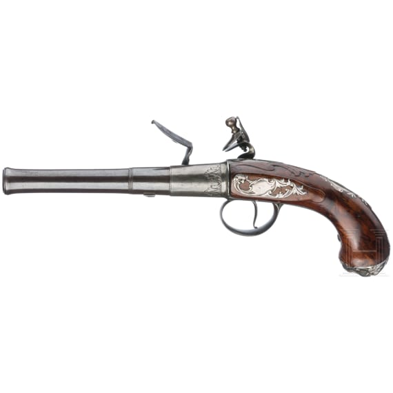 Ein Paar Queen Anne-Pistolen, T. Richards in Birmingham, um 1740
