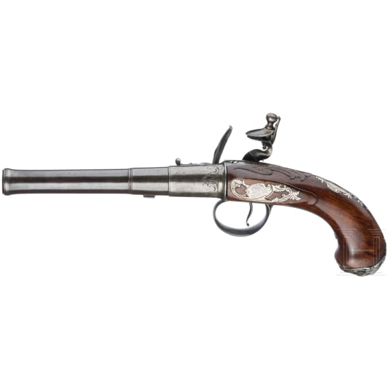 Ein Paar Queen Anne-Pistolen, T. Richards in Birmingham, um 1740