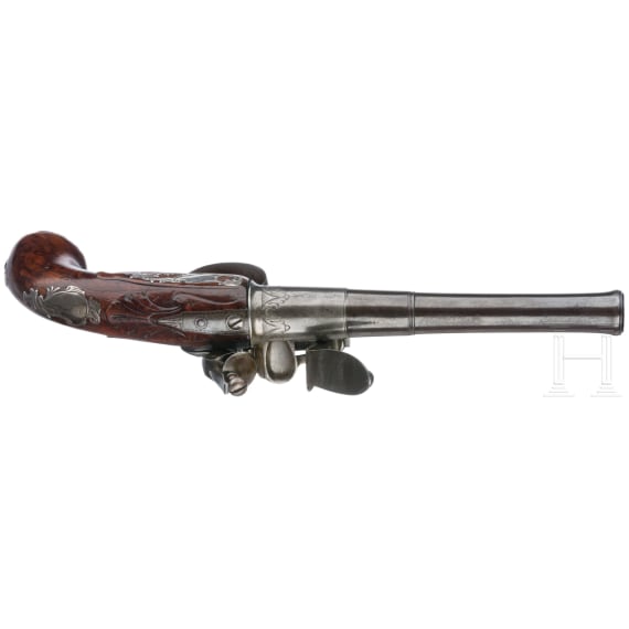 Ein Paar Queen Anne-Pistolen, T. Richards in Birmingham, um 1740