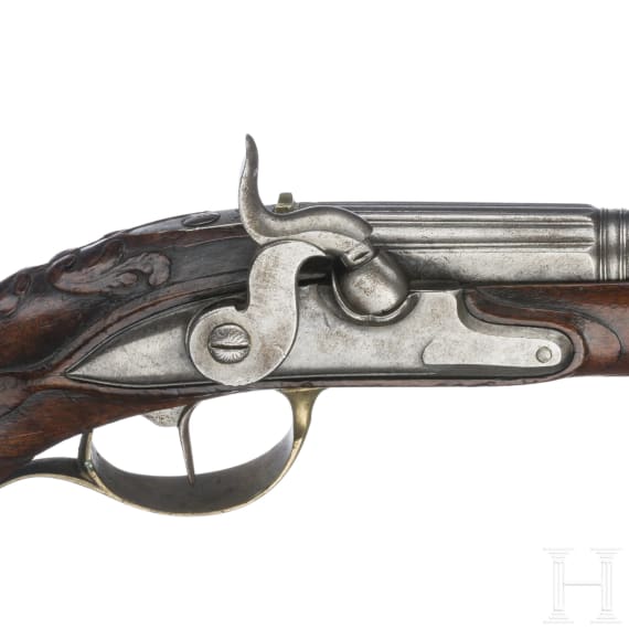 Steinschlosspistole, deutsch, um 1760