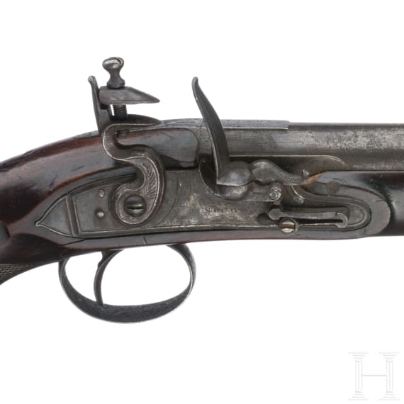 Steinschlosspistole, Nock in London, um 1800