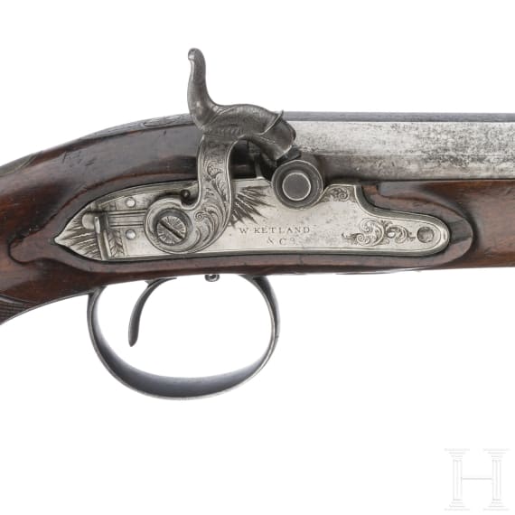 Ein Paar Perkussionspistolen, Ketland & Co. in London, um 1810