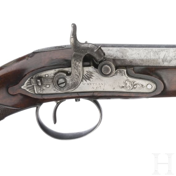 Ein Paar Perkussionspistolen, Ketland & Co. in London, um 1810