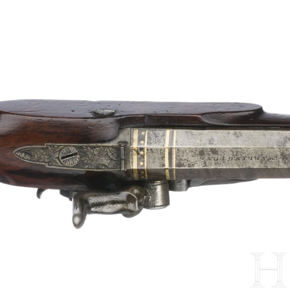 Ein Paar Perkussionspistolen im Kasten, England, um 1810