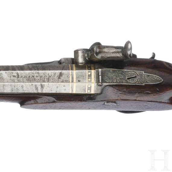Ein Paar Perkussionspistolen im Kasten, England, um 1810