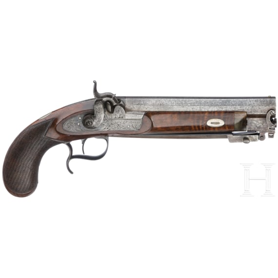 Perkussionspistole mit Springbajonett, Alexander Martin in Glasgow, um 1840