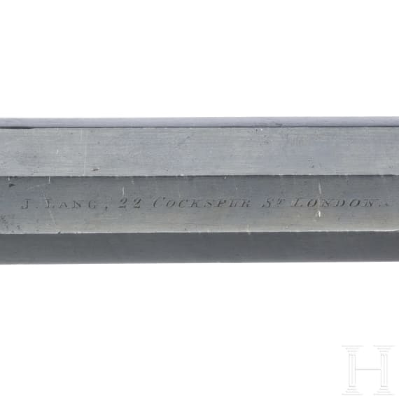 Perkussionsreisepistole, J. Lang in London, um 1840