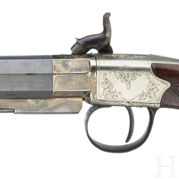 Perkussionsreisepistole, J. Lang in London, um 1840