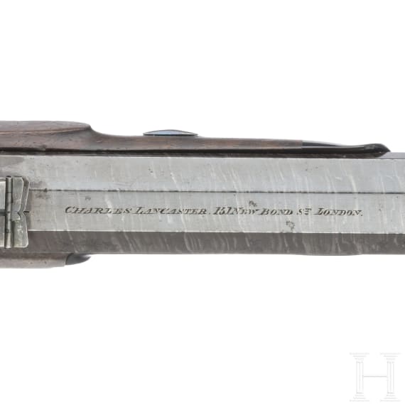 Perkussionspistole mit Ovalz&uuml;gen im Kasten, Charles Lancaster, um 1850