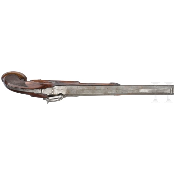 Ein Paar Perkussionspistolen im Kasten, Romain Schaller in Fribourg, um 1850