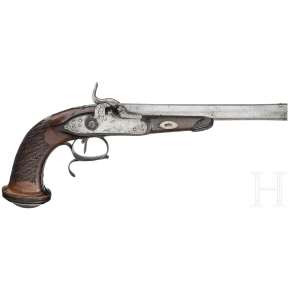 Perkussionspistole, Frankreich, um 1850