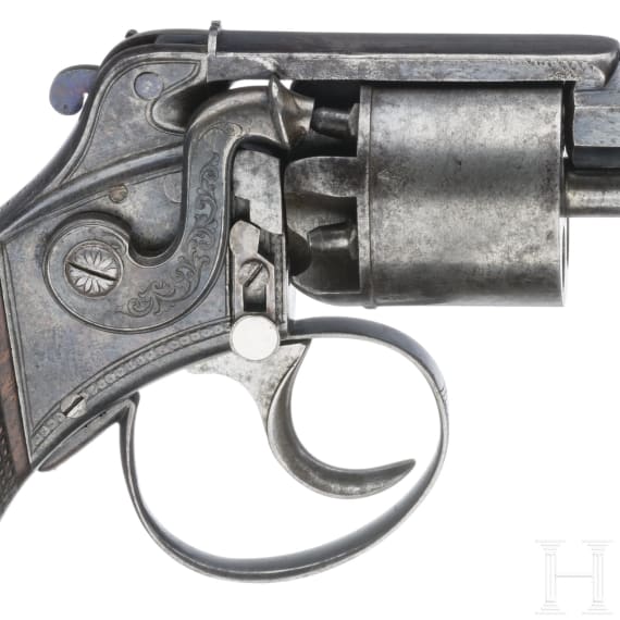 Perkussionsrevolver Westley Richards, im Kasten, um 1850
