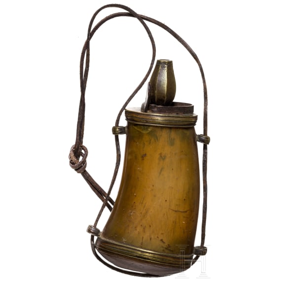 Pulverflasche, Frankreich, 1. H&auml;lfte 19. Jhdt.