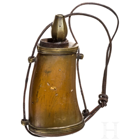 Pulverflasche, Frankreich, 1. H&auml;lfte 19. Jhdt.