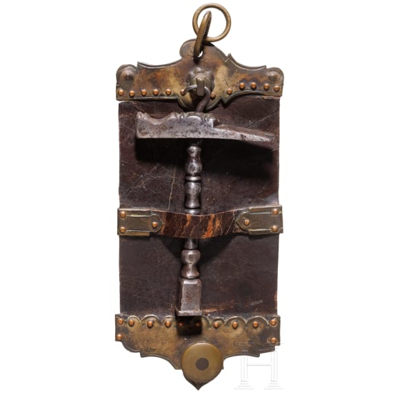 Radschlossschl&uuml;ssel zur Trageweise en Bandelier, deutsch, um 1700