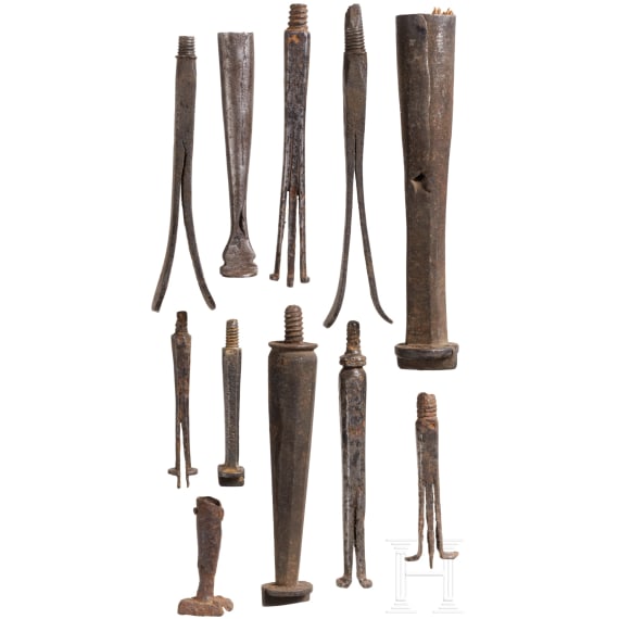 Sammlung von elf milit&auml;rischen Laufkr&auml;tzern, deutsch, 16./17. Jhdt.