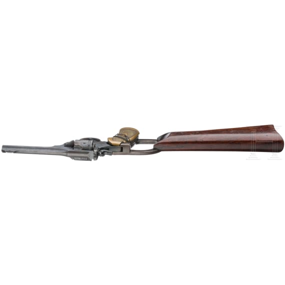 Webley Mark VI Service Revolver mit Anschlagschaft und Bajonett ("Grabenrevolver")