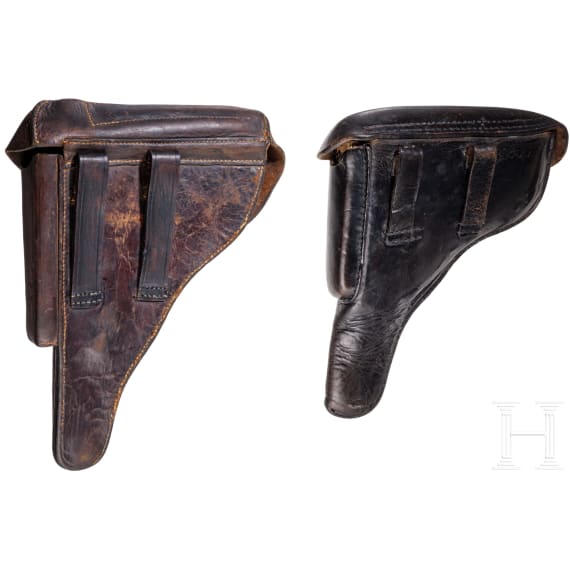 Zwei Pistolentaschen f&uuml;r P08 Portugal und Astra 400