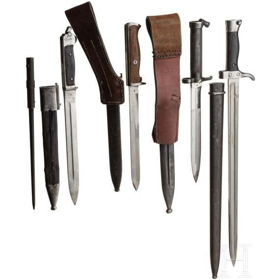 F&uuml;nf Bajonette, international, 19./20. Jhdt.