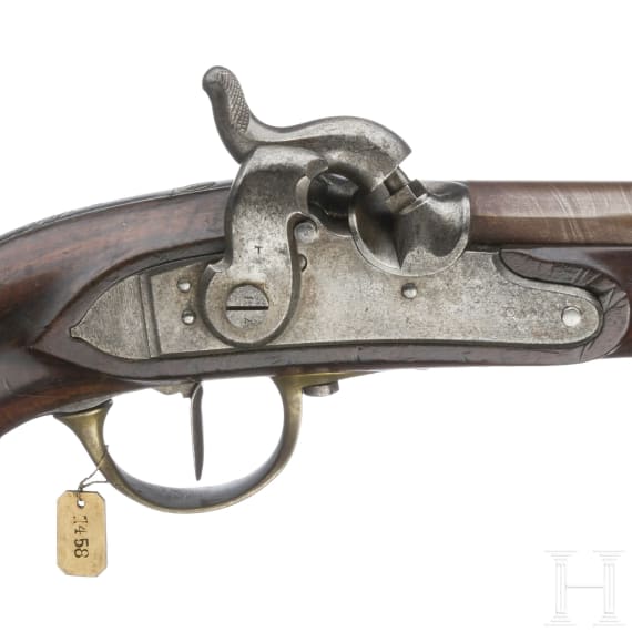 Ein Paar gezogene Kolbenpistolen M 1818/43 mit Anschlagschaft und Zubeh&ouml;r