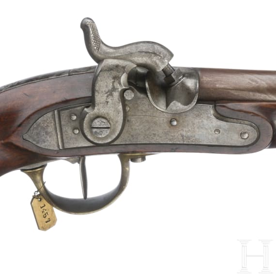 Ein Paar gezogene Kolbenpistolen M 1818/43 mit Anschlagschaft und Zubeh&ouml;r
