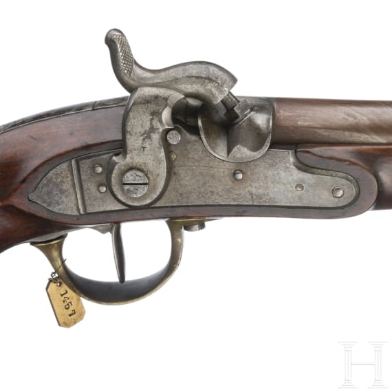 Ein Paar gezogene Kolbenpistolen M 1818/43 mit Anschlagschaft und Zubeh&ouml;r