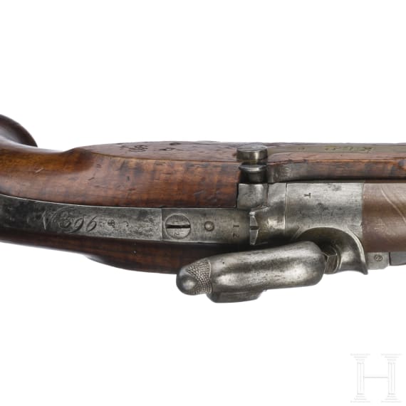Ein Paar gezogene Kolbenpistolen M 1818/43 mit Anschlagschaft und Zubeh&ouml;r
