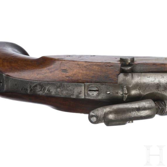 Ein Paar gezogene Kolbenpistolen M 1818/43 mit Anschlagschaft und Zubeh&ouml;r