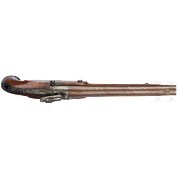 Ein Paar gezogene Kolbenpistolen M 1818/43 mit Anschlagschaft und Zubeh&ouml;r