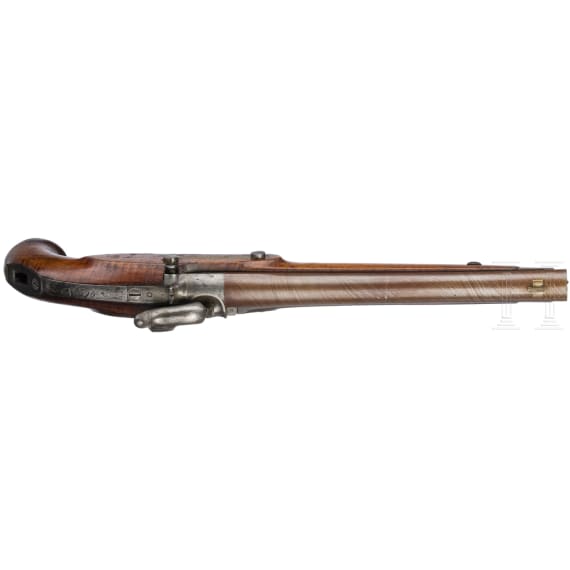 Ein Paar gezogene Kolbenpistolen M 1818/43 mit Anschlagschaft und Zubeh&ouml;r
