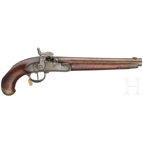 Ein Paar gezogene Kolbenpistolen M 1818/43 mit Anschlagschaft und Zubeh&ouml;r