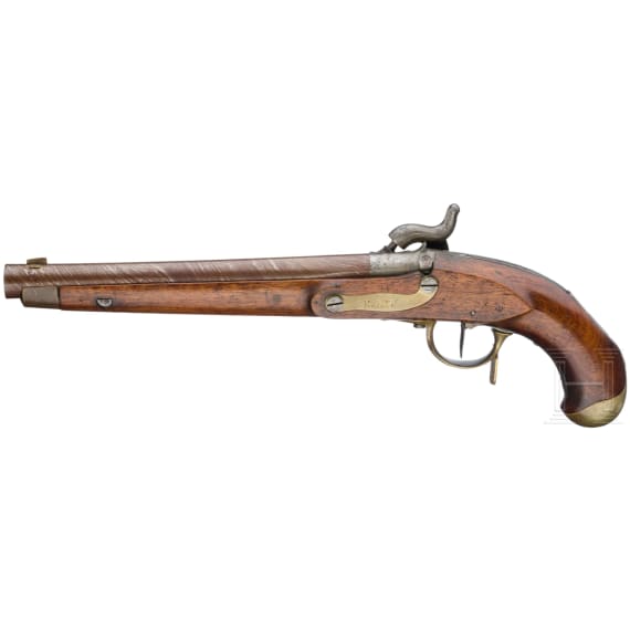 Ein Paar gezogene Kolbenpistolen M 1818/43 mit Anschlagschaft und Zubeh&ouml;r